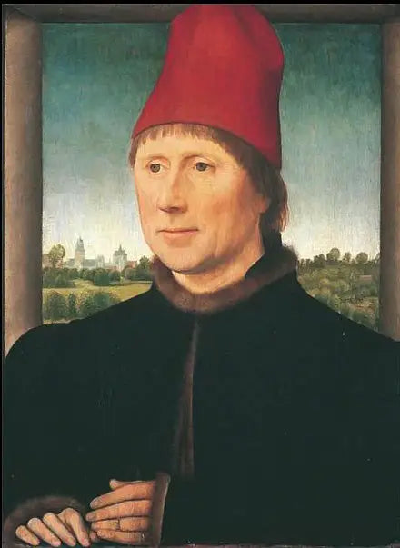 Portrett av mannen med den røde lua - Hans Memling