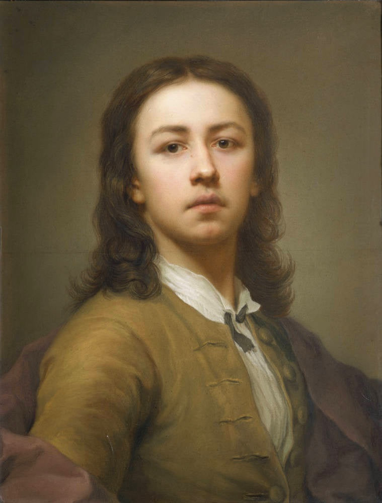 Autoportrait au manteau rouge - Anton Raphael Mengs