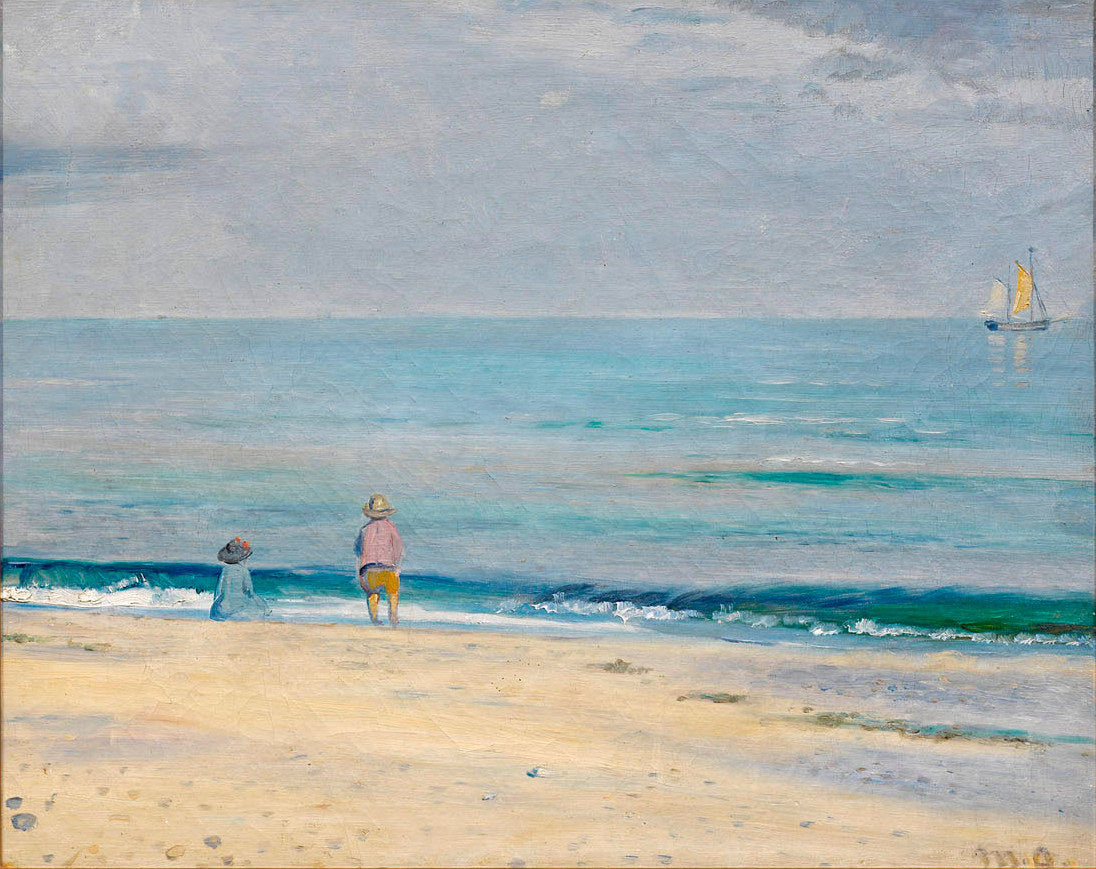 Des enfants sur la plage. - Michael Peter Ancher - Alpha Reproduction