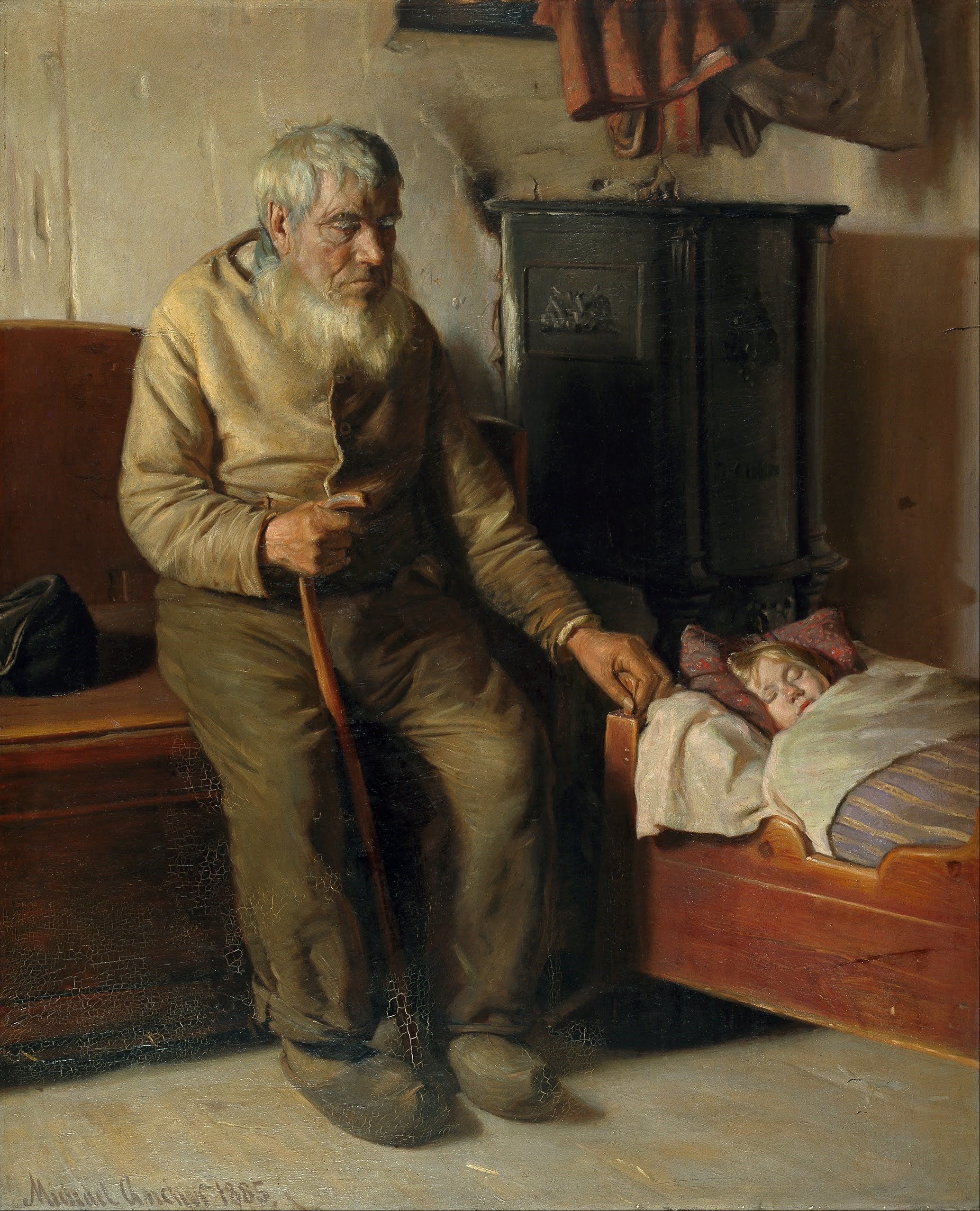 Kristian aveugle garde un enfant - Michael Peter Ancher - Alpha Reproduction