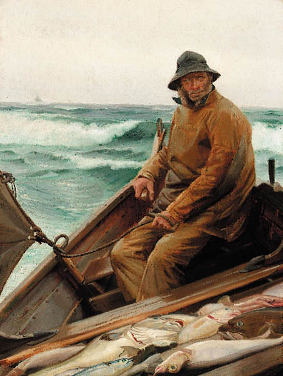 Pêcheur rentrant du travail. - Michael Peter Ancher - Alpha Reproduction