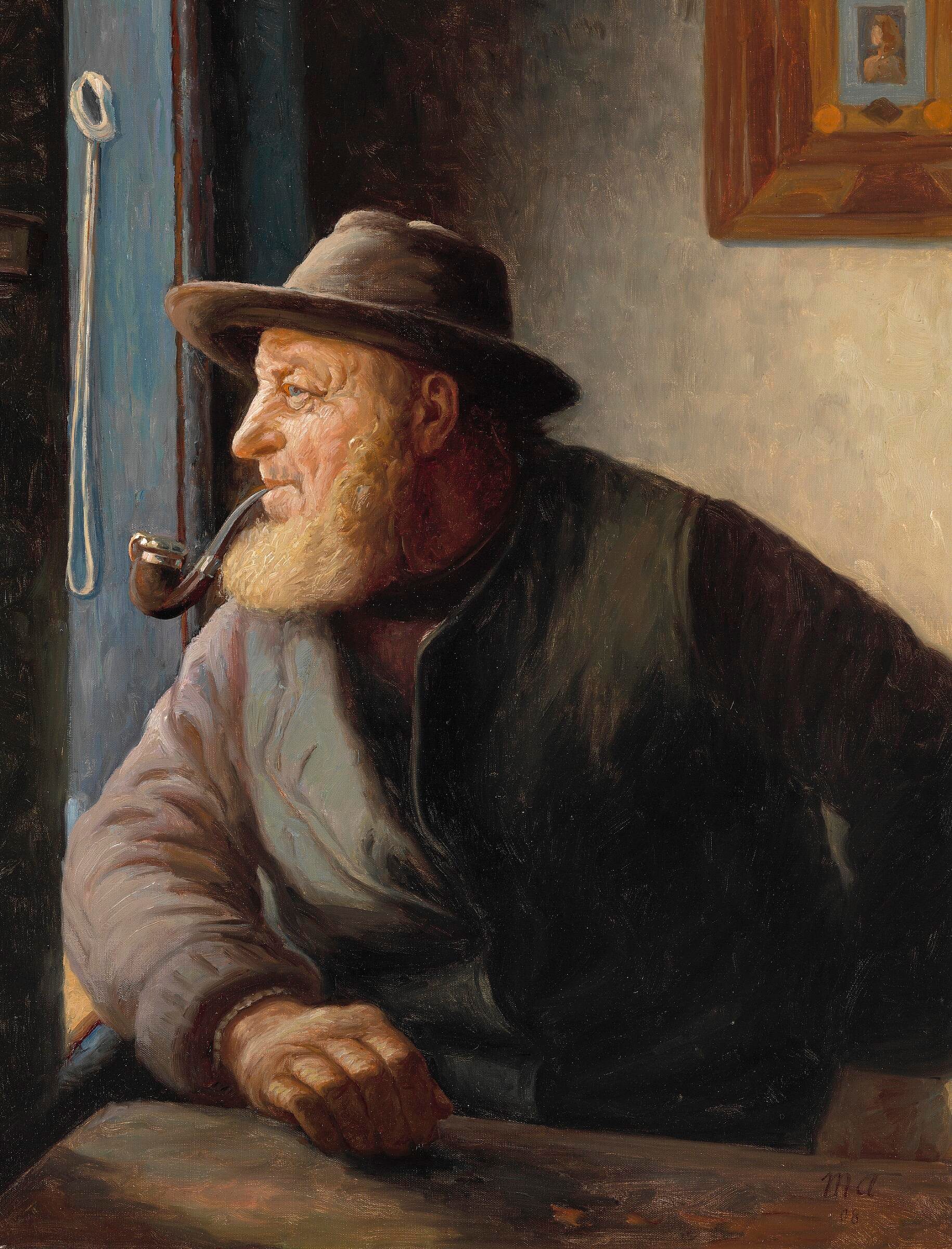 Le pêcheur Ole Svendsen de Skagen. - Michael Peter Ancher - Alpha Reproduction