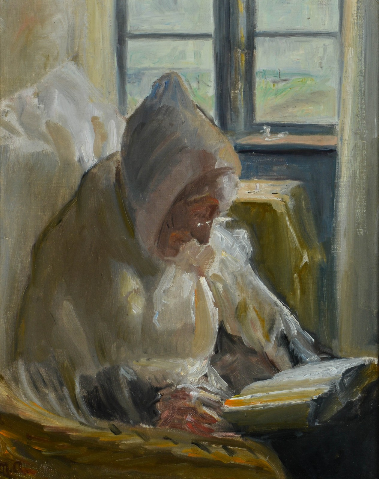 Mme Brøndum lit. - Michael Peter Ancher - Alpha Reproduction
