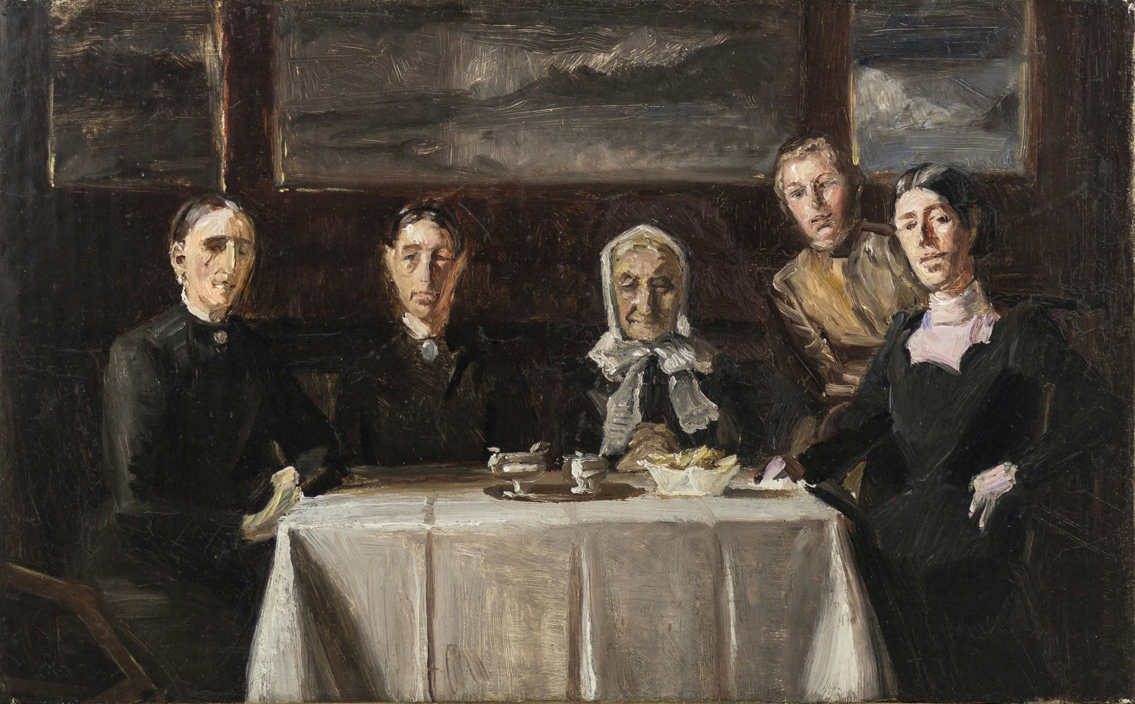 Jour de Noël 1900. Croquis de composition sans hommes. - Michael Peter Ancher - Alpha Reproduction