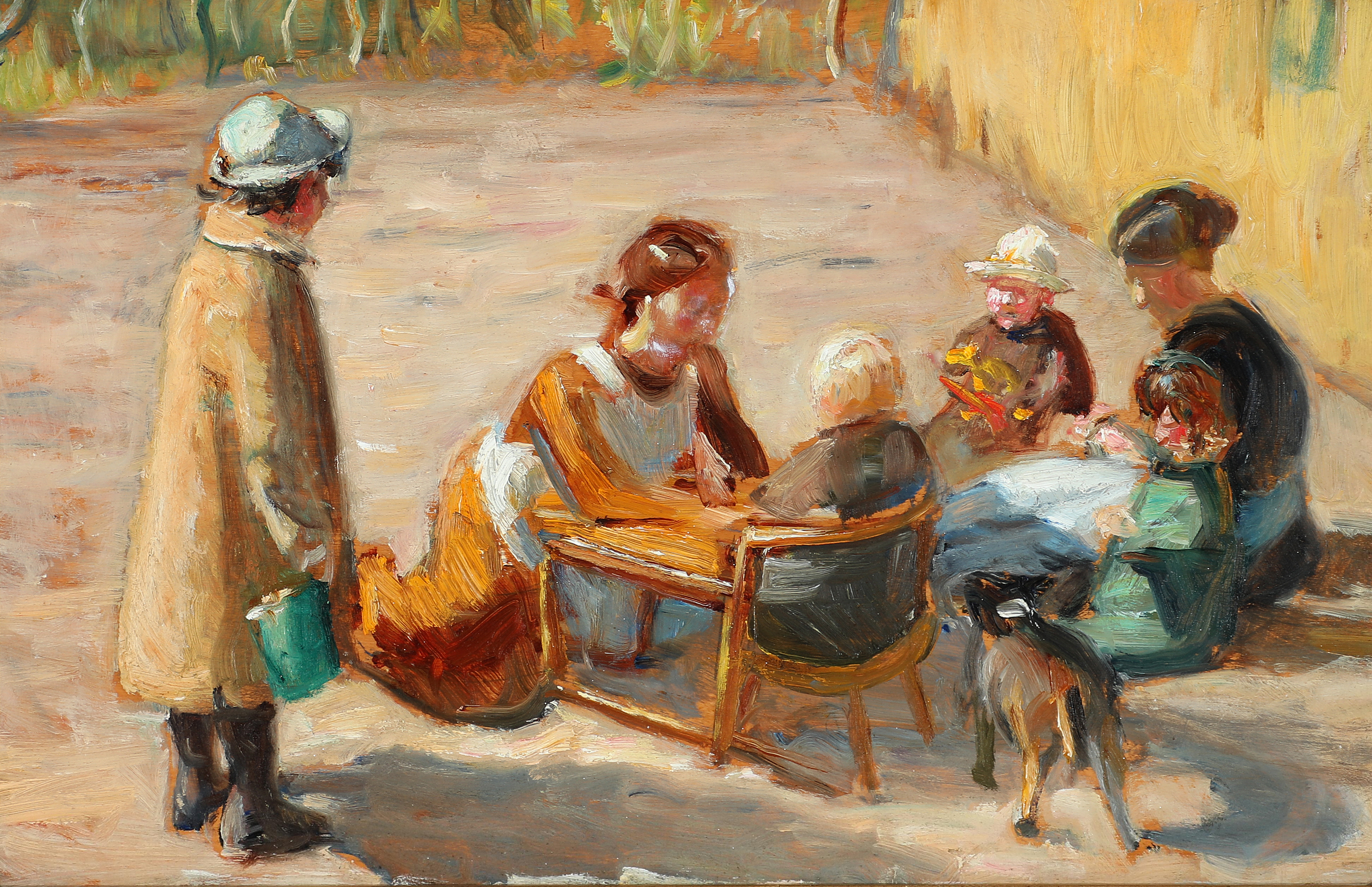 Des femmes et des enfants dans une cour ensoleillée. - Michael Peter Ancher - Alpha Reproduction