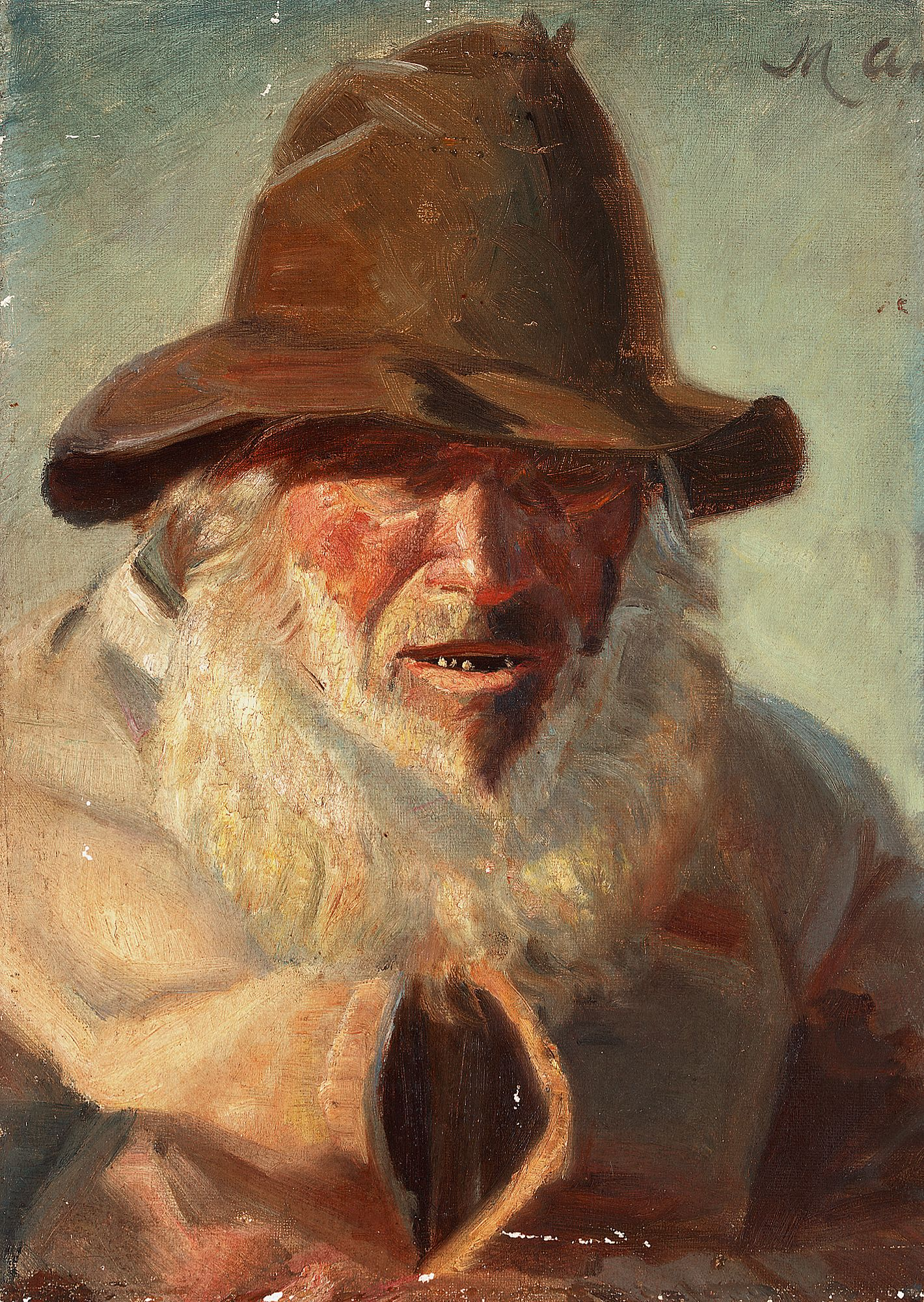 Homme à la barbe blanche. - Michael Peter Ancher - Alpha Reproduction