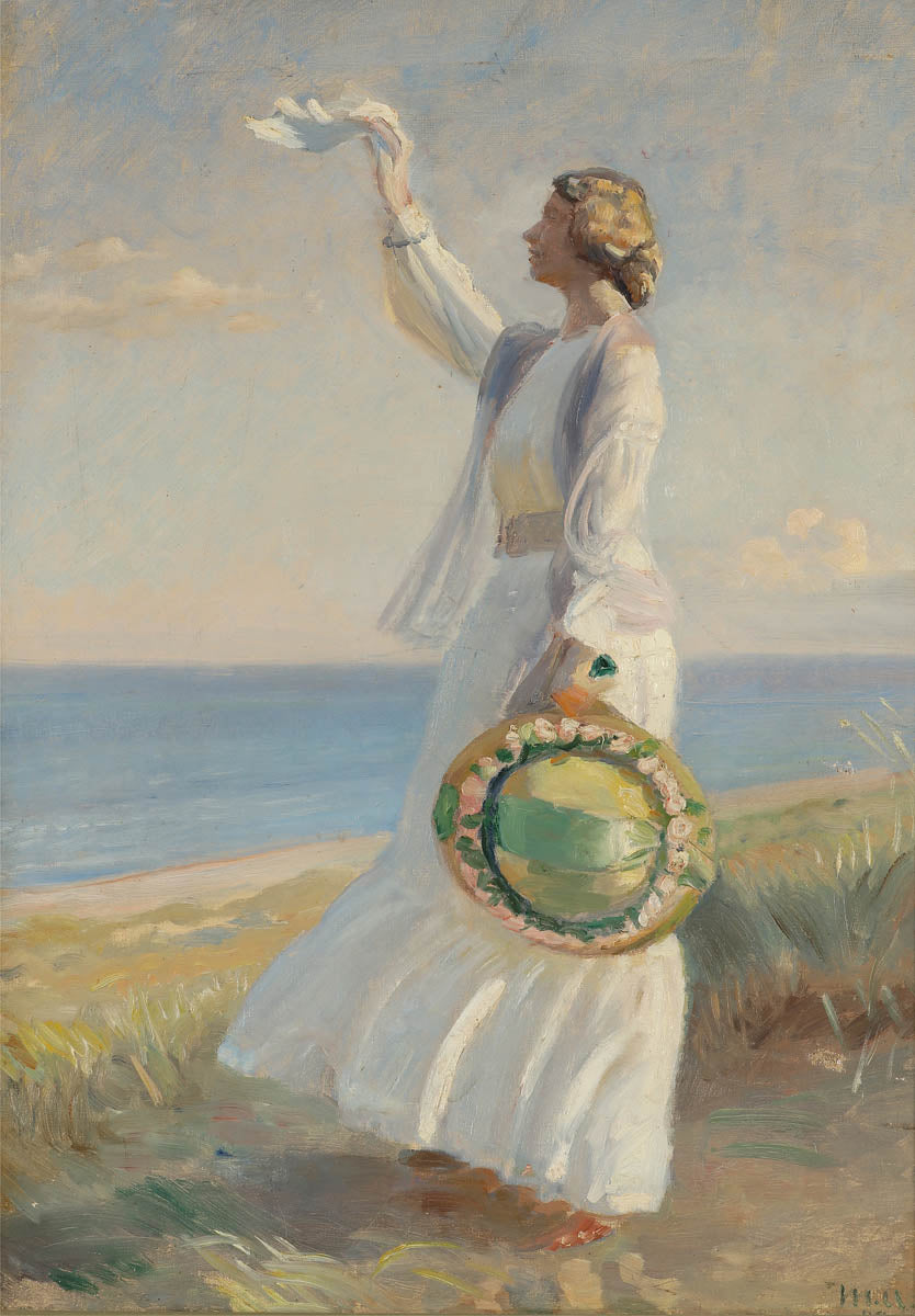 Marie Dinesen sur la plage. - Michael Peter Ancher - Alpha Reproduction