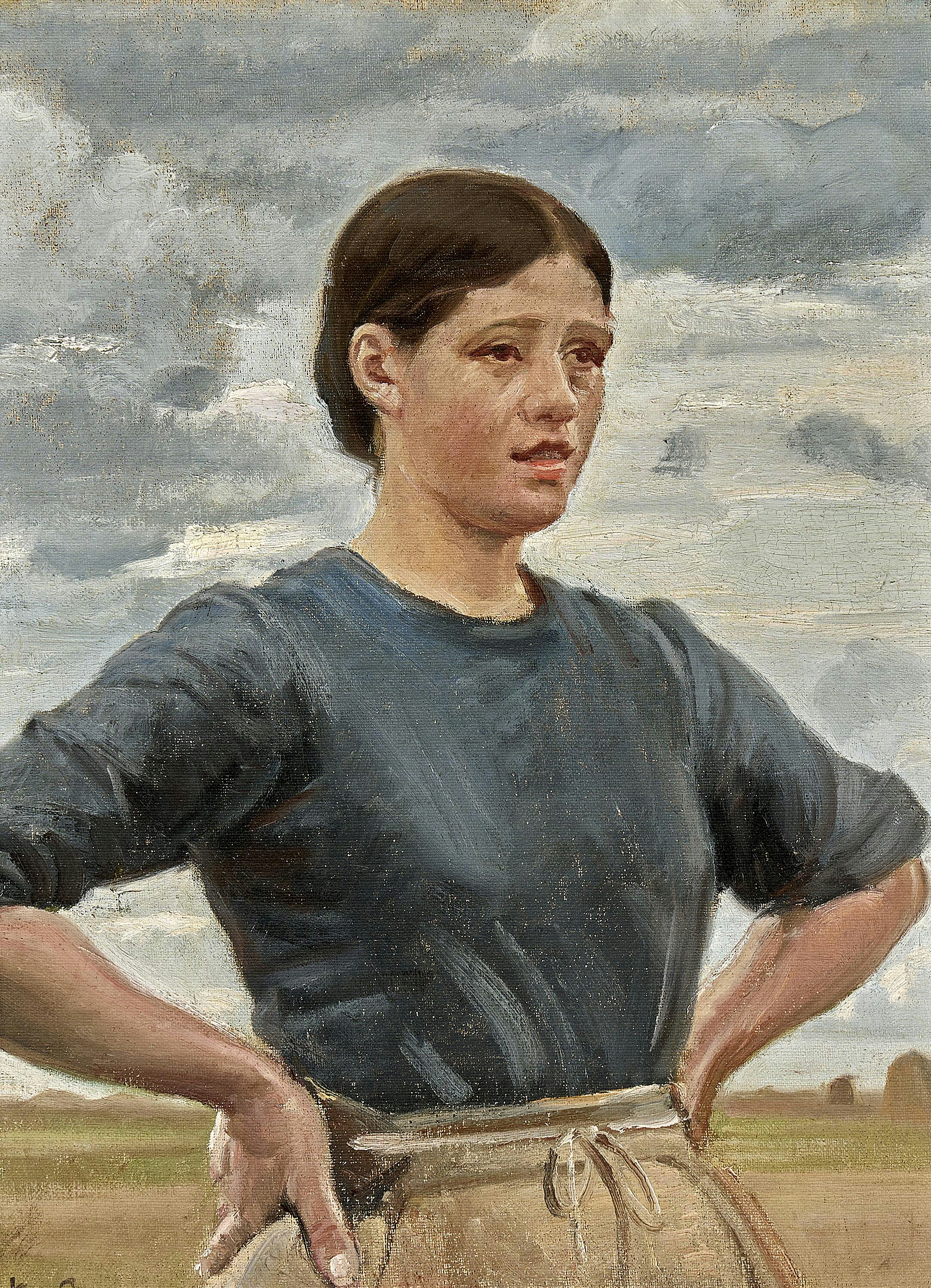 Marie dans les champs. - Michael Peter Ancher - Alpha Reproduction