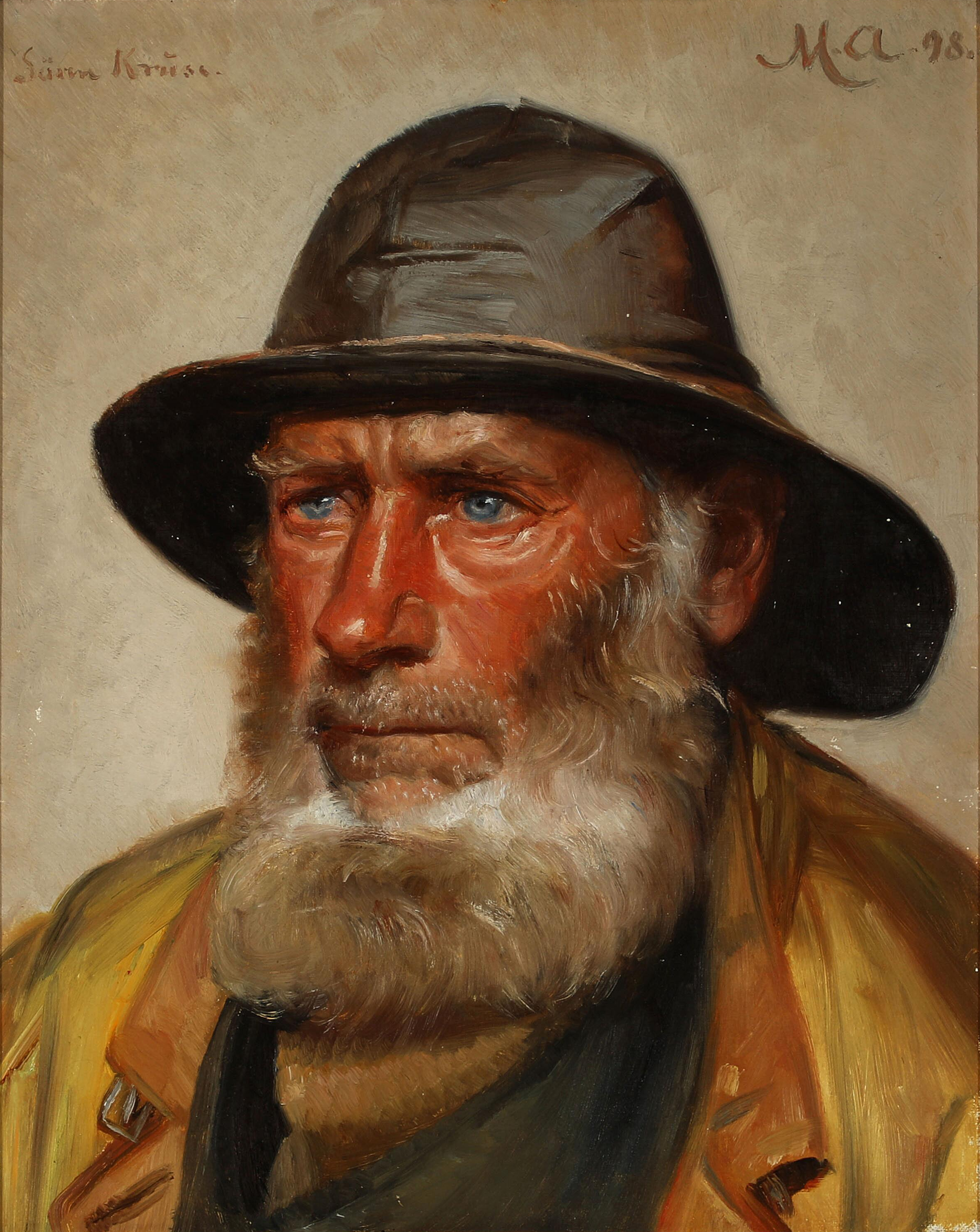 Portrait du pêcheur et sauveteur de Skagen Søren Kruse. - Michael Peter Ancher - Alpha Reproduction
