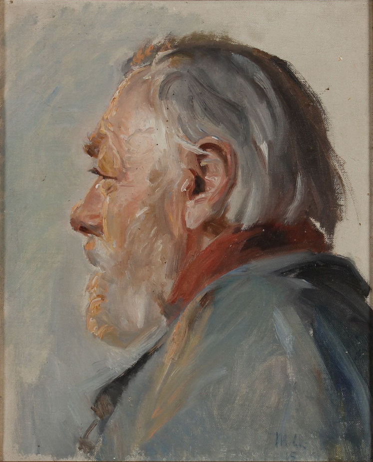 Portrait d'un pêcheur. (1915) - Michael Peter Ancher