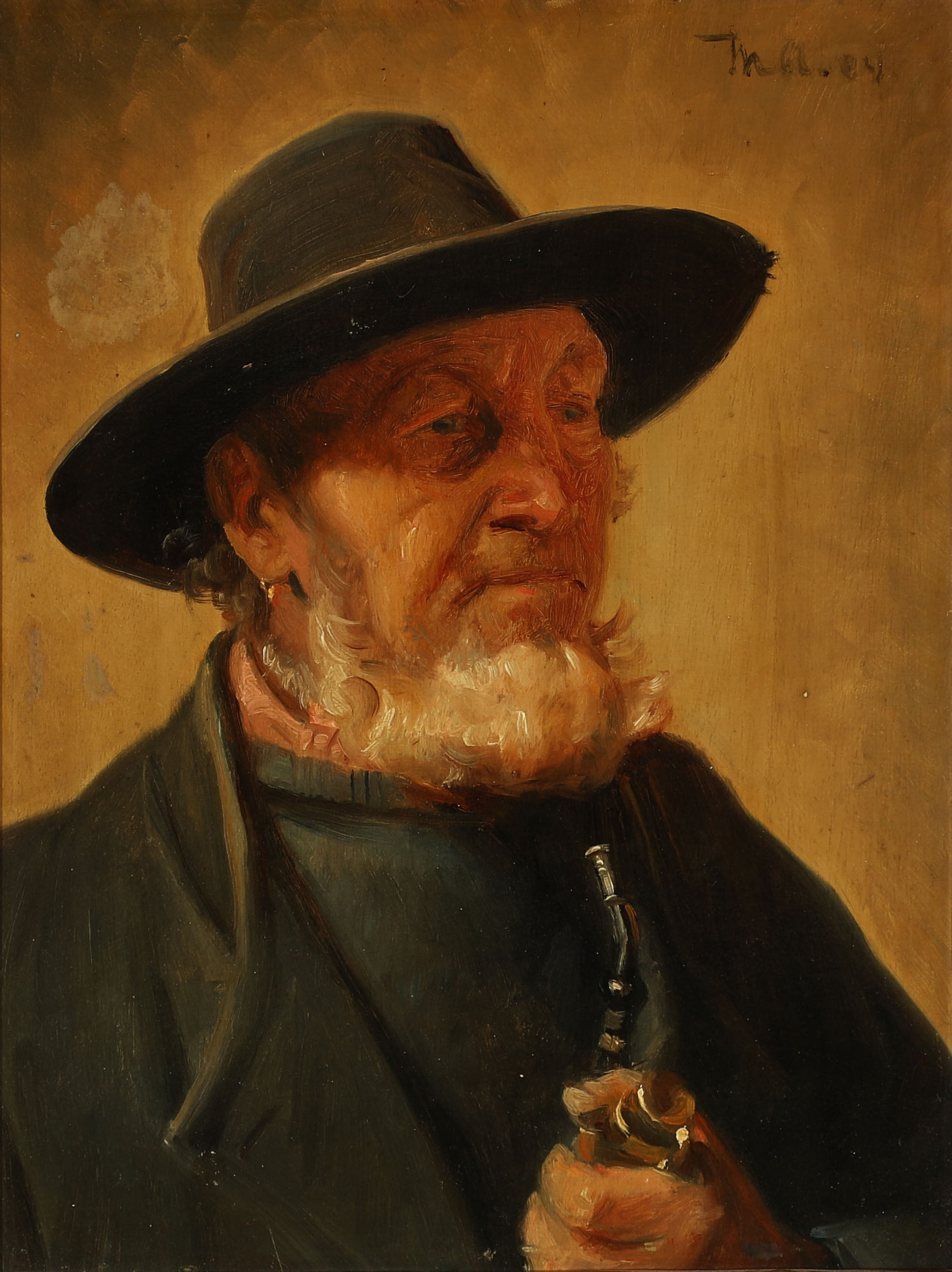 Portrait du pêcheur Ole Svendsen. - Michael Peter Ancher - Alpha Reproduction