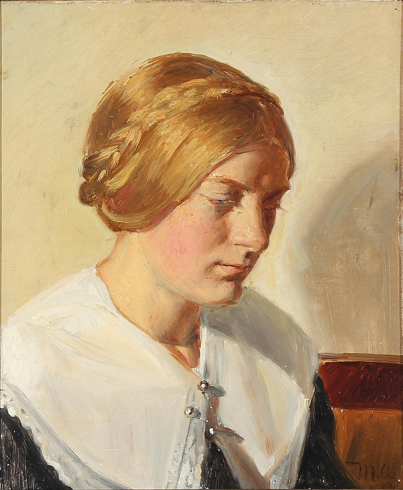 Portrait d’Ella Saxild. - Michael Peter Ancher - Alpha Reproduction