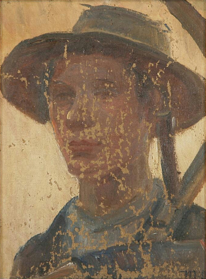 Portrait d’un jeune homme à la faux. - Michael Peter Ancher - Alpha Reproduction