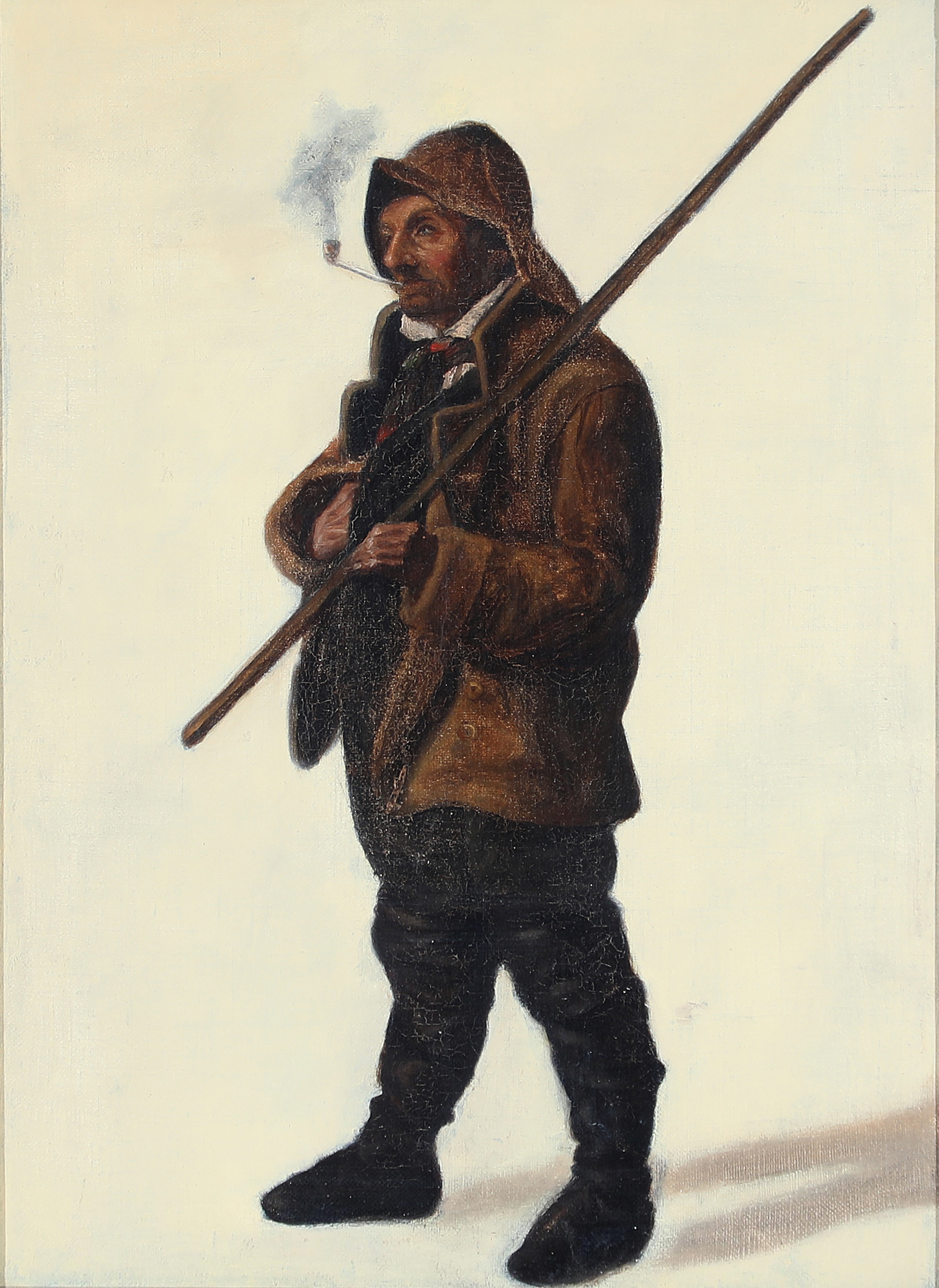 Un pêcheur avec une casquette et une pipe. Étude. - Michael Peter Ancher - Alpha Reproduction