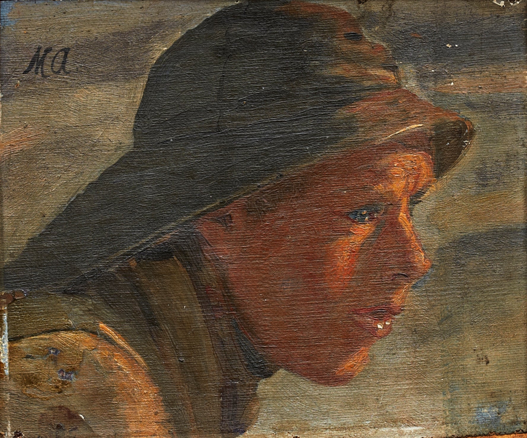 Étude d’un visage. - Michael Peter Ancher - Alpha Reproduction