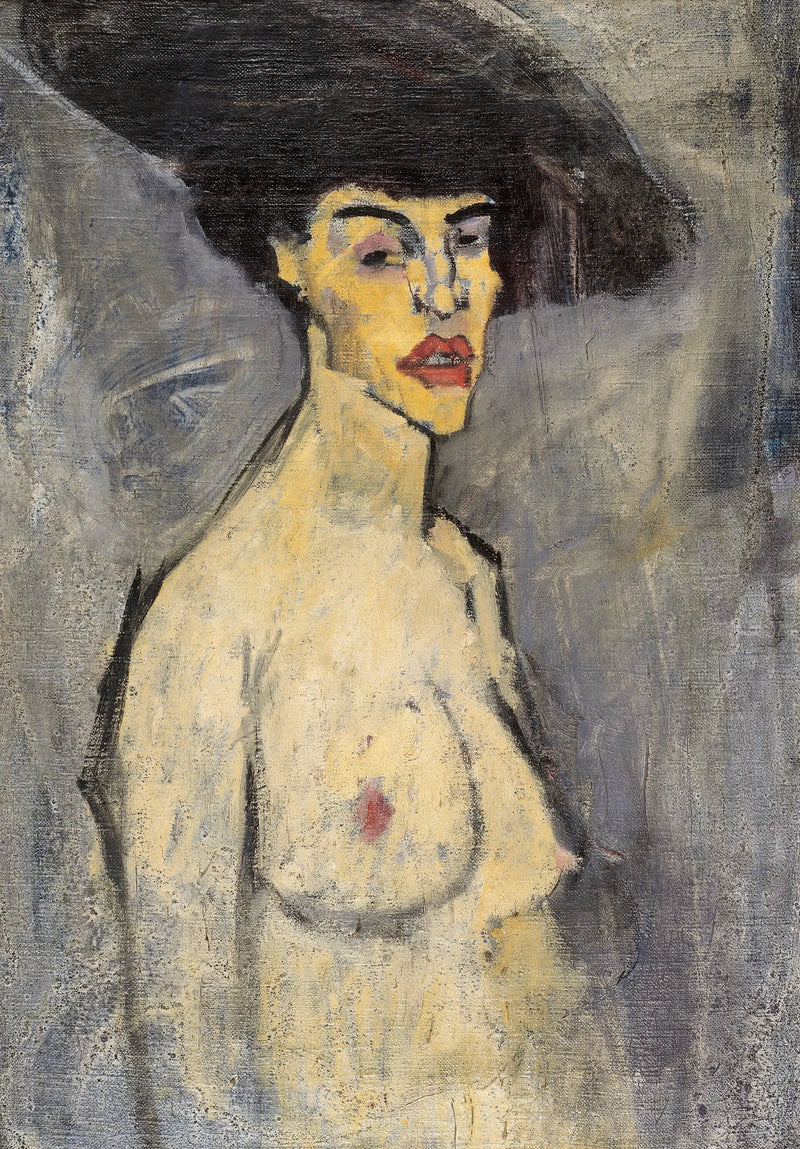 Nå med hatt - Amedeo Modigliani