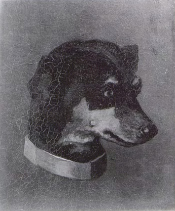 Reproduction du tableau « Tête de Chien - Claude Monet » par Alpha Reproduction en peinture à l’huile