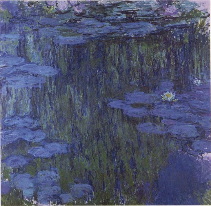 🎨 Blå og ensomme vannliljer