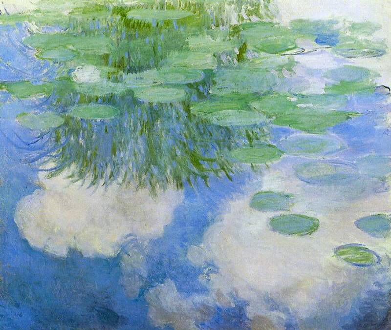 ☁️ Nymfeas med himmel og skyer, Claude Monet