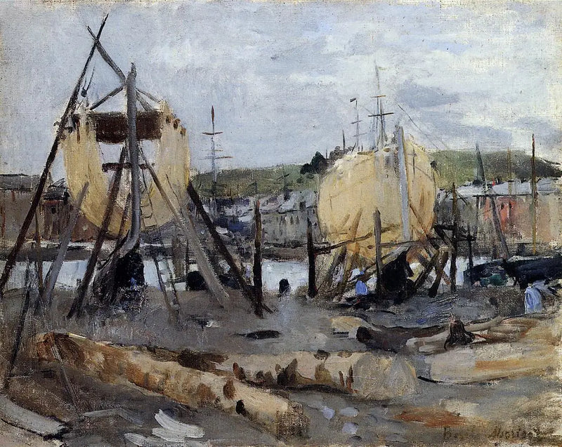 Båter under bygging - Berthe Morisot