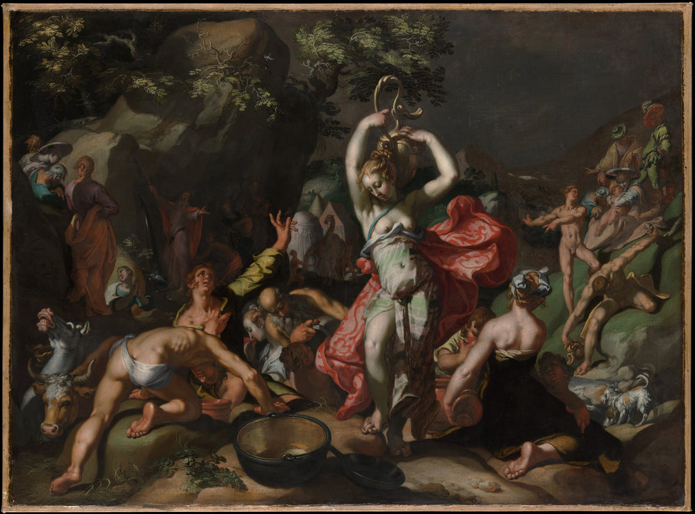 Moïse frappant le rocher - Abraham Bloemaert image 1 tableau peint à l’huile sur toile