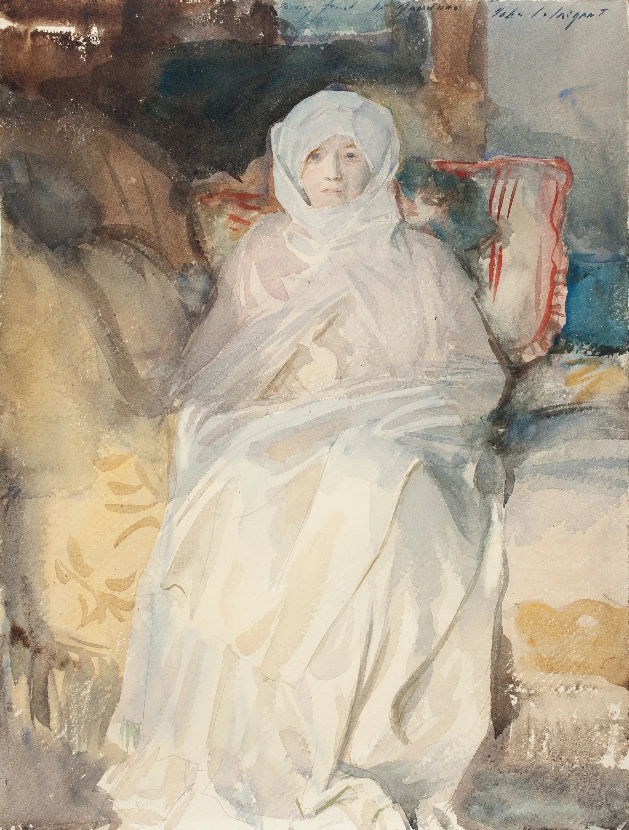 Reproduction du tableau « Mme Gardner en blanc - John Singer Sargent » par Alpha Reproduction en peinture à l’huile