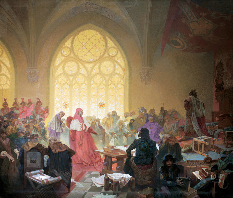 Hussittkongen Jiří z Poděbrad - Alphonse Mucha