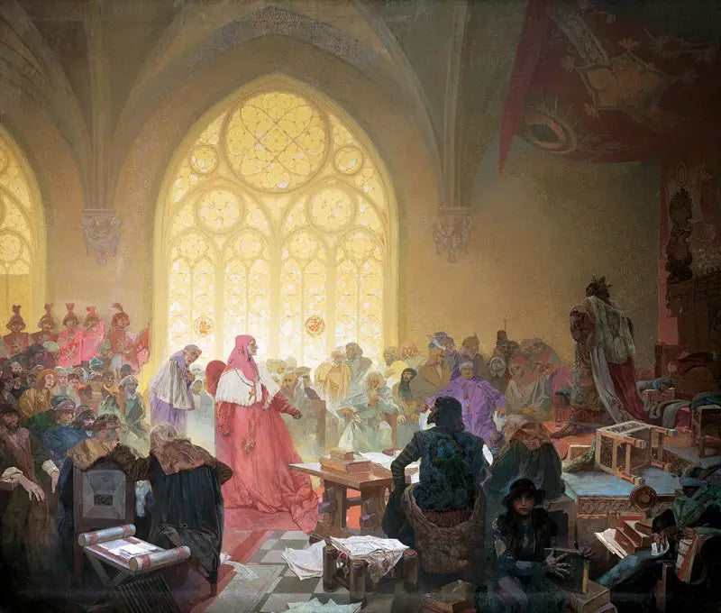 Hussittkongen Jiří z Poděbrad - Alphonse Mucha