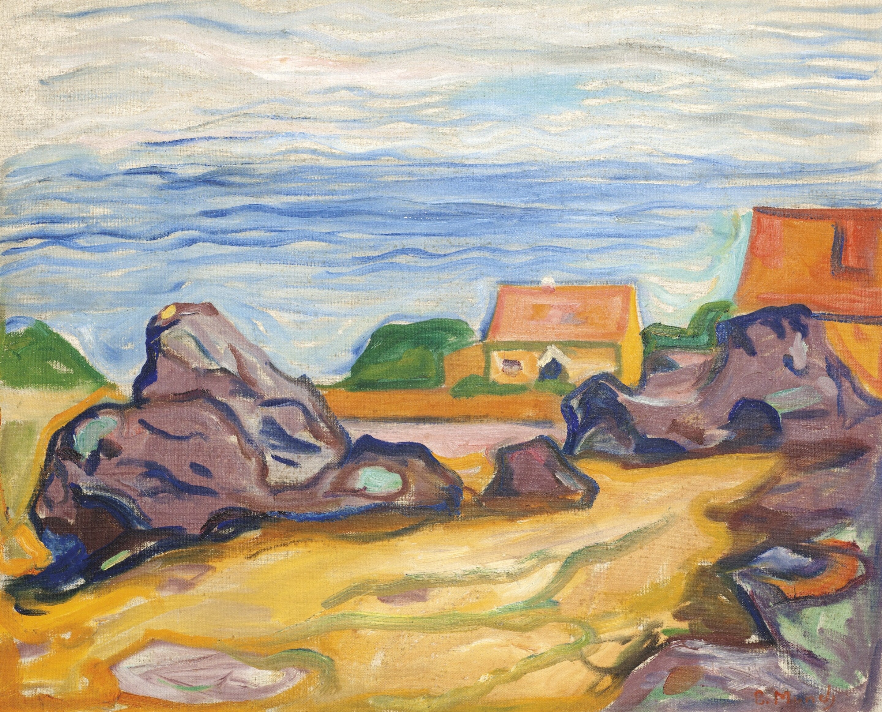 Reproduction du tableau « maison à Borre - Edvard Munch » par Alpha Reproduction en peinture à l’huile