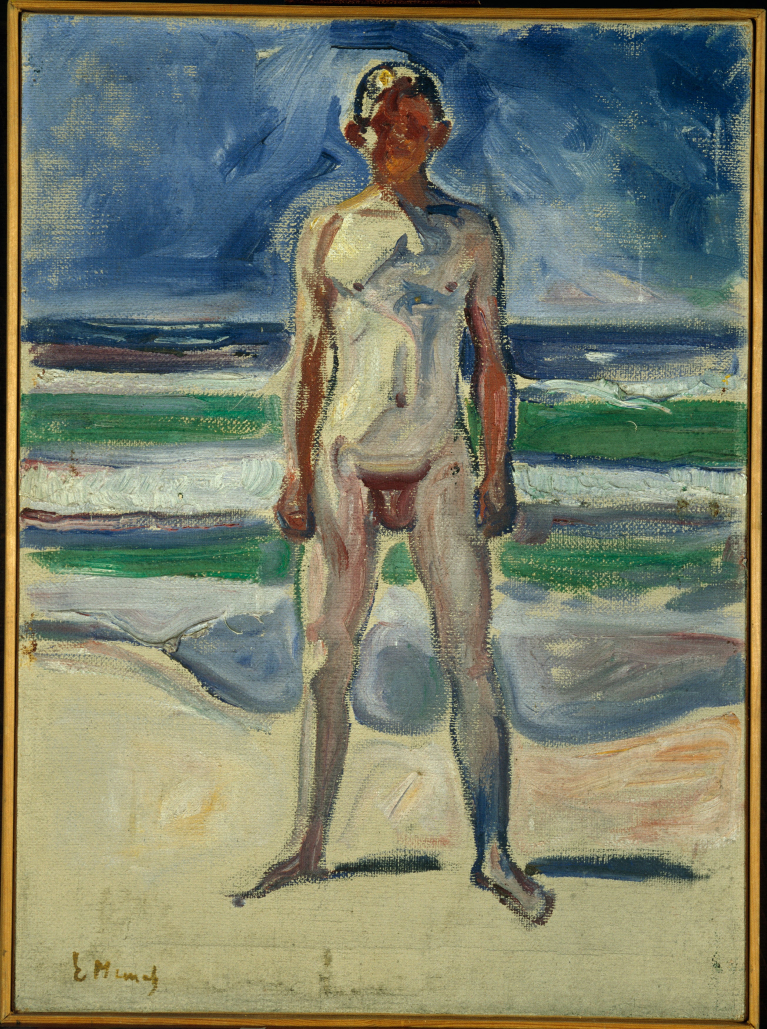 Reproduction du tableau « Jeune homme sur la plage - Edvard Munch » par Alpha Reproduction en peinture à l’huile