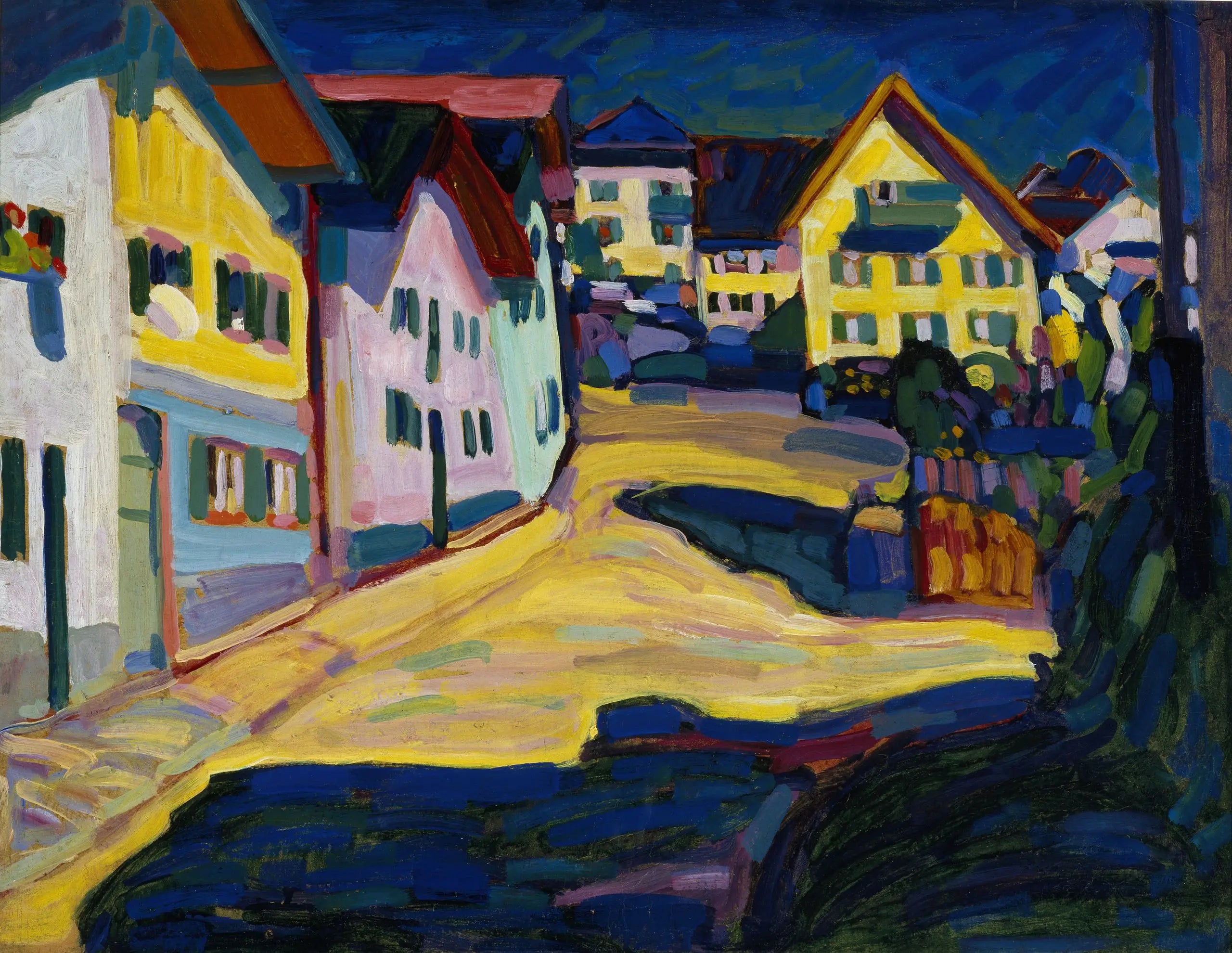 Reproduction du tableau « Murnau, Burggrabenstrasse 1, 1908 - Vassily Kandinsky » par Alpha Reproduction en peinture à l’huile