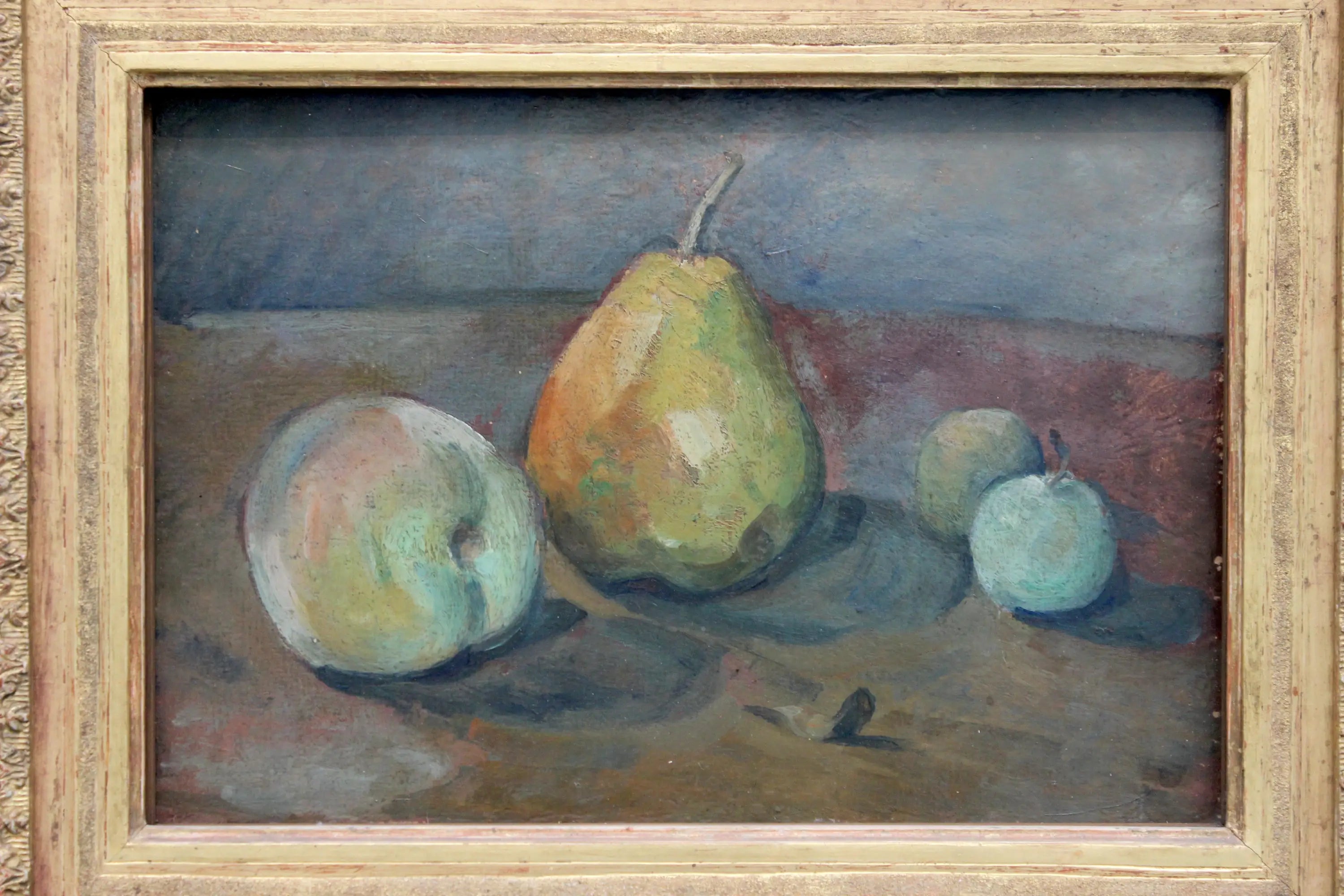 Reproduction du tableau « Nature morte, poires et pommes vertes - Paul Cézanne » par Alpha Reproduction en peinture à l’huile