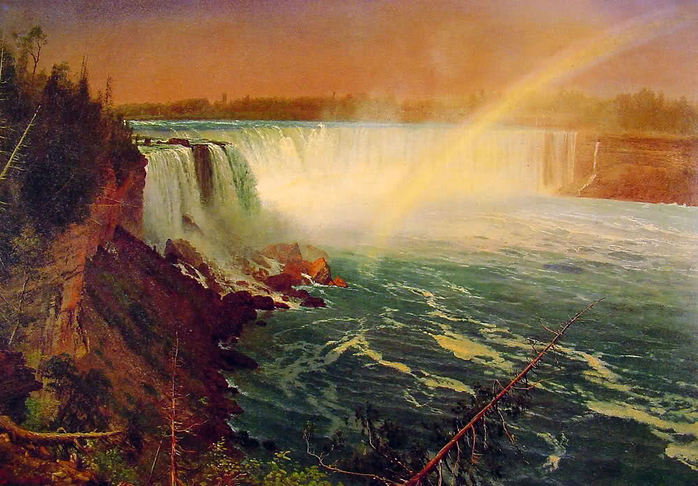 Chutes du Niagara avec arc-en-ciel - Albert Bierstadt
