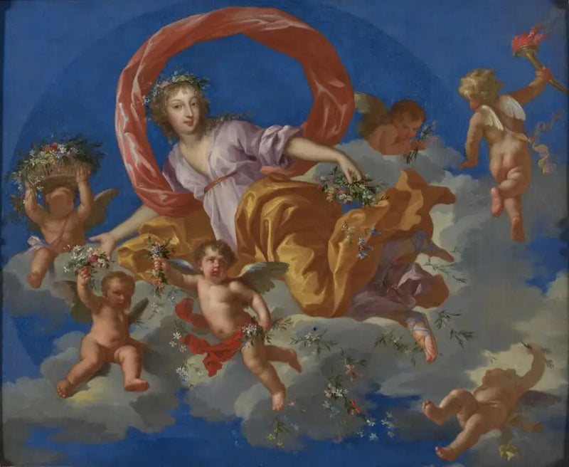 Historisk portrett av Henriette av England, hertuginne av Orléans (1644-1670) - Jean Nocret