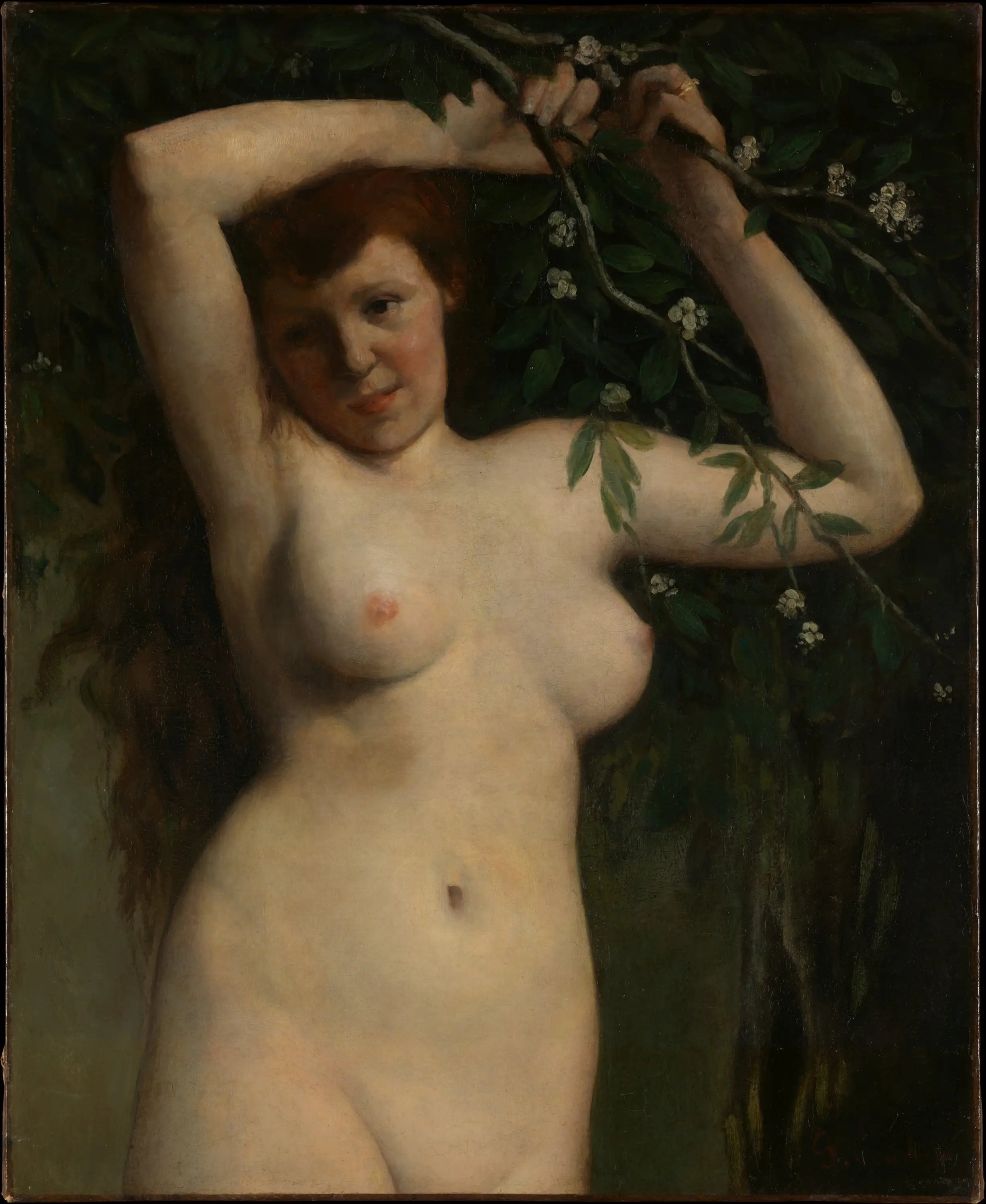 Nu à la branche fleurie - Gustave Courbet - Alpha Reproduction