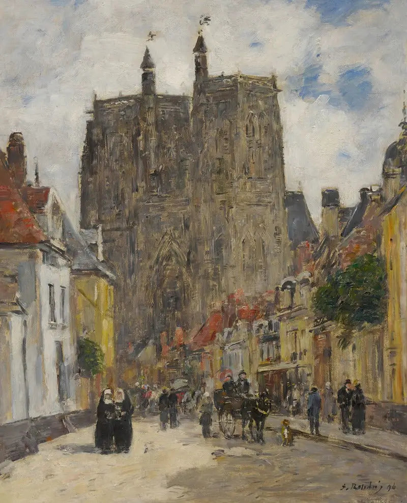 Abbeville: Kirken i Saint-Vulfran - Eugène Boudin