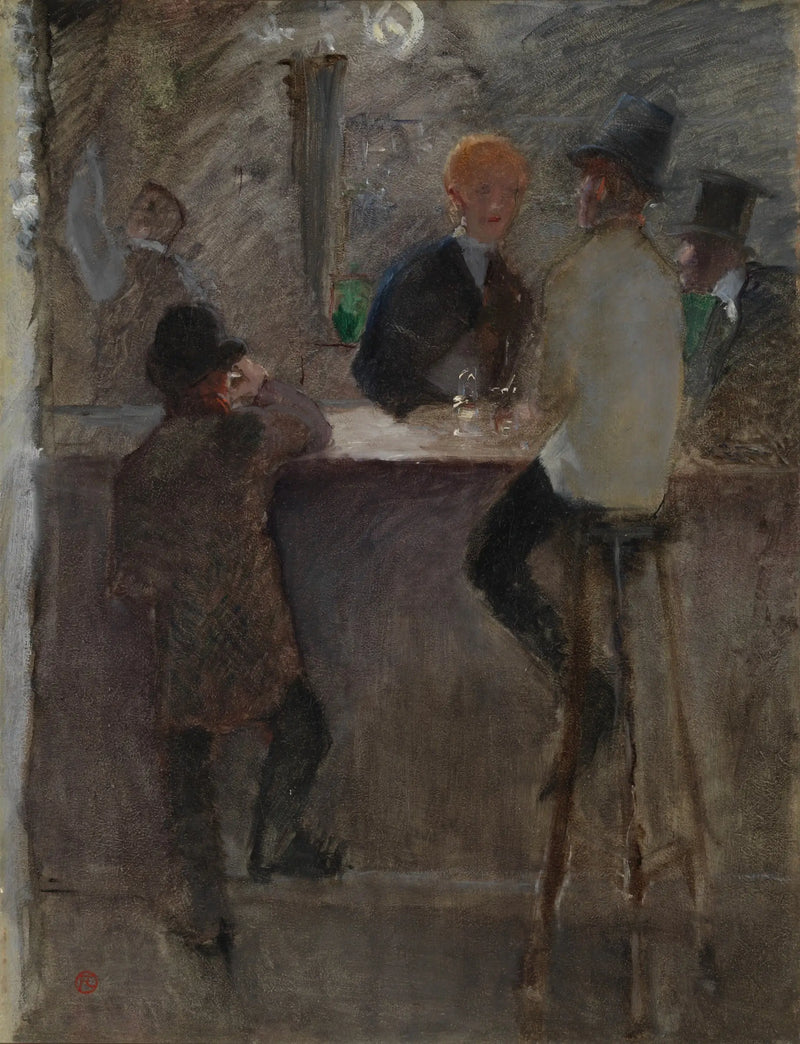På Baren - Henri de Toulouse-Lautrec
