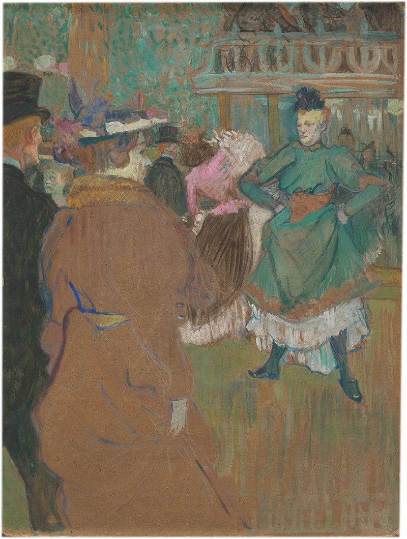På Moulin Rouge: Avreisen til quadrille - Henri de Toulouse-Lautrec