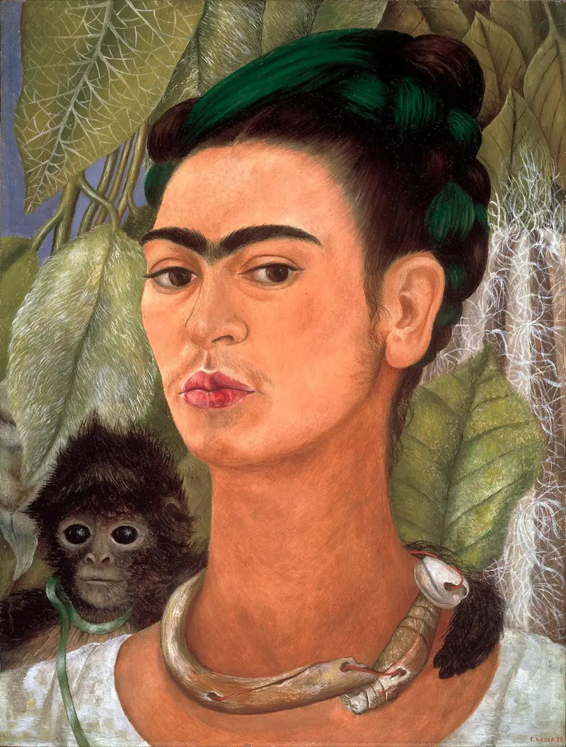 Selvportrett med en ape - Frida Kahlo