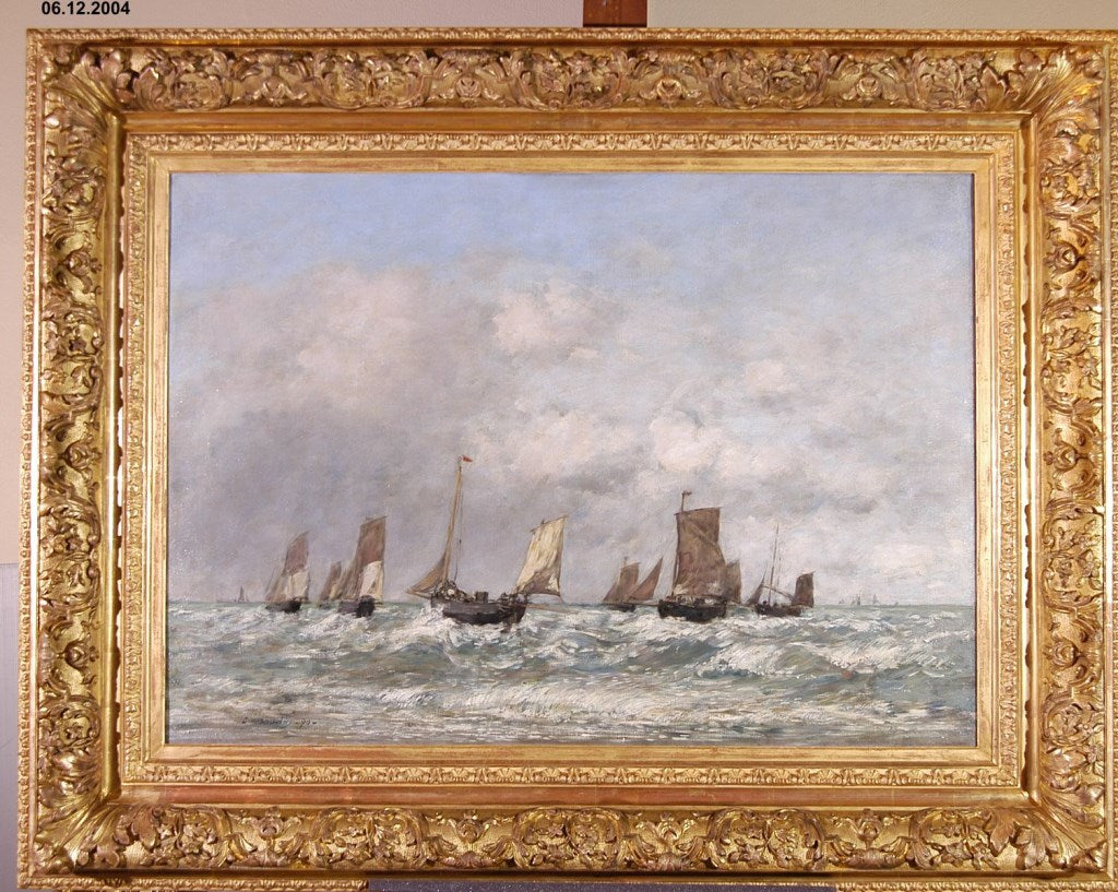 Berck: avgangen til båtene - Eugène Boudin