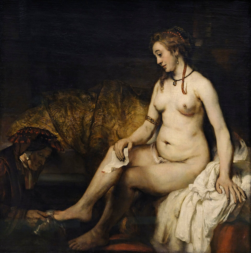 Reproduction du tableau « Bethsabée au bain locataire la lettre de David - Rembrandt » par Alpha Reproduction en peinture à l’huile
