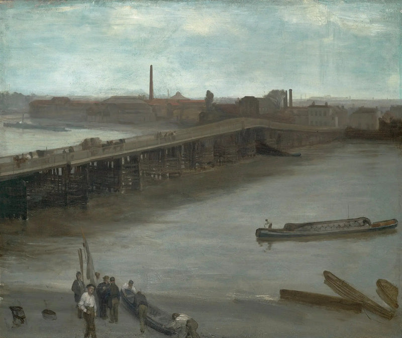 Brun og sølv: den gamle Battersea-broen - James Abbott McNeill Whistler