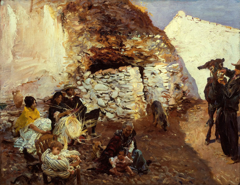 Sigøynerleir, Granada, Spania - John Singer Sargent