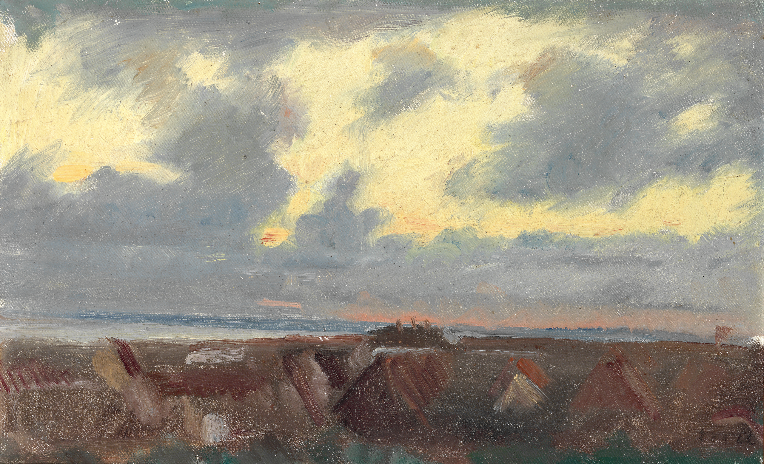 Ciel du soir au-dessus de Skagen. - Michael Peter Ancher