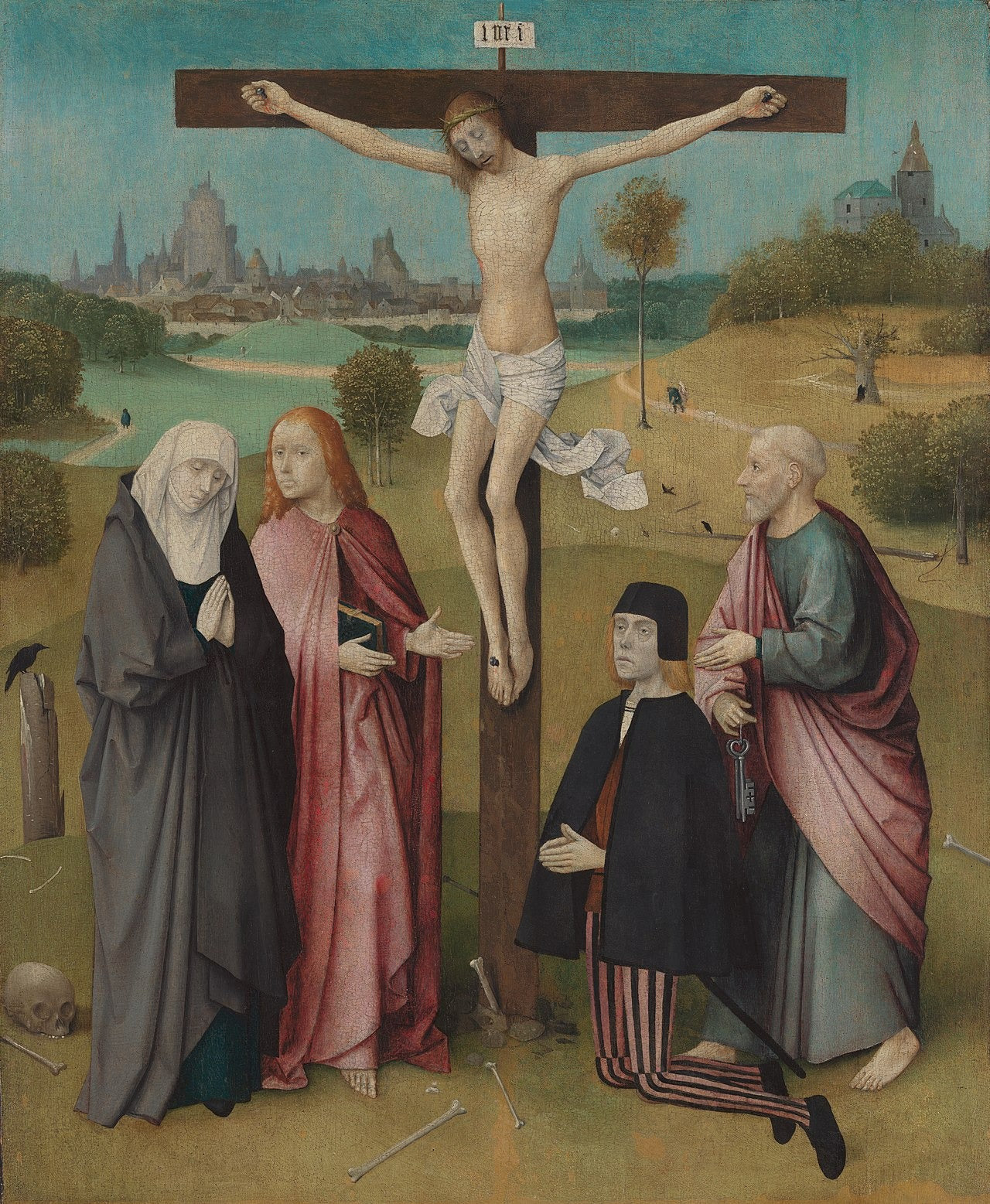 Korsfestelse med en donor - Hieronymus Bosch