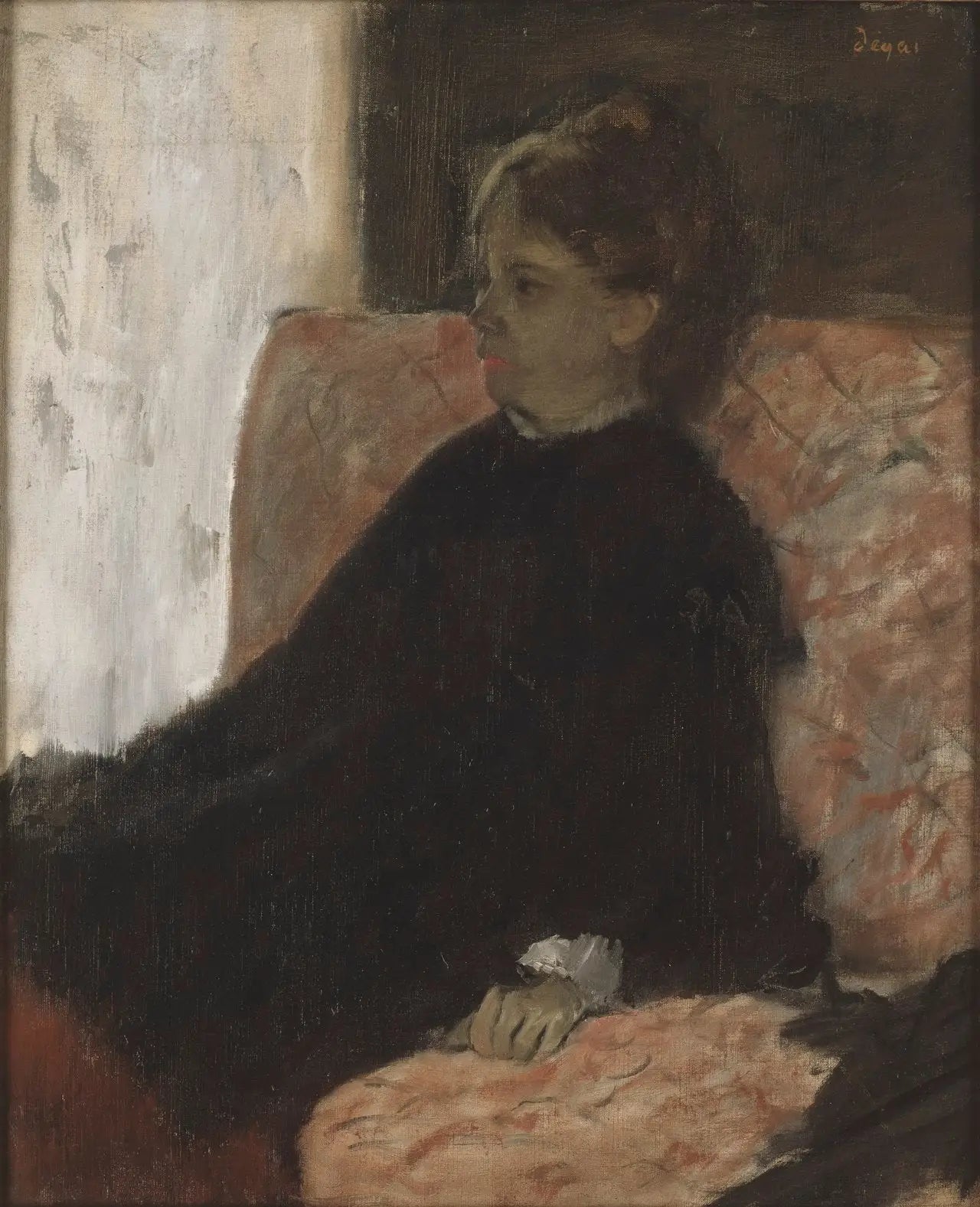 Reproduction du tableau « Dame en noir - Edgar Degas » par Alpha Reproduction en peinture à l’huile