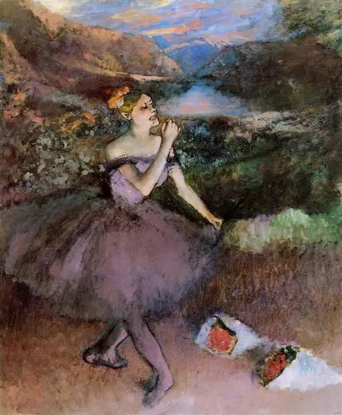 Danserinne med buketter - Edgar Degas