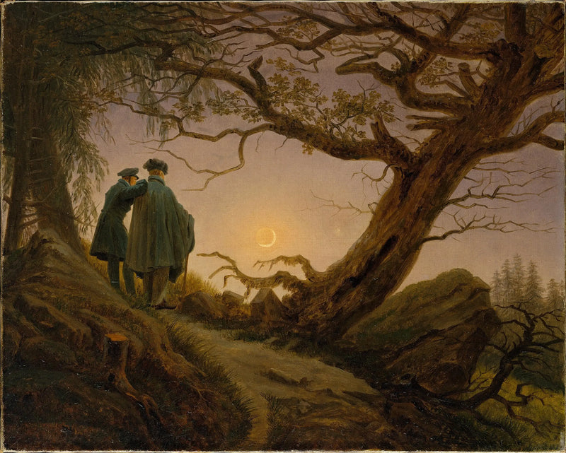 To menn som betrakter månen - Caspar David Friedrich
