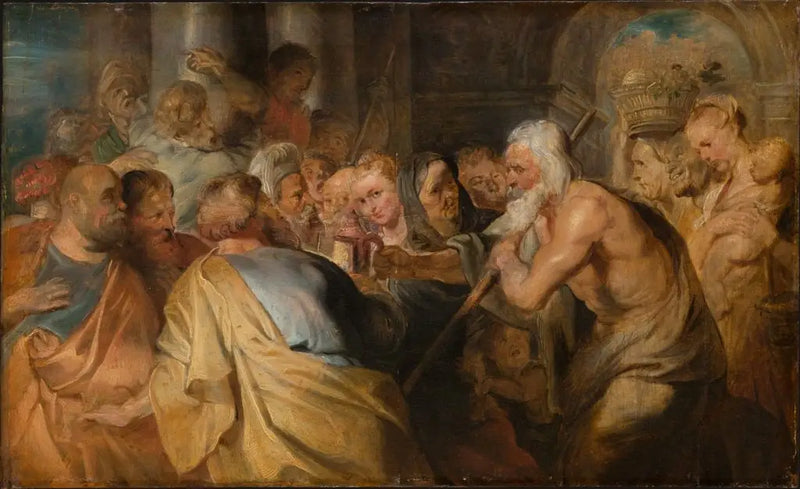 Diogenes på jakt etter en ekte mann - Peter Paul Rubens