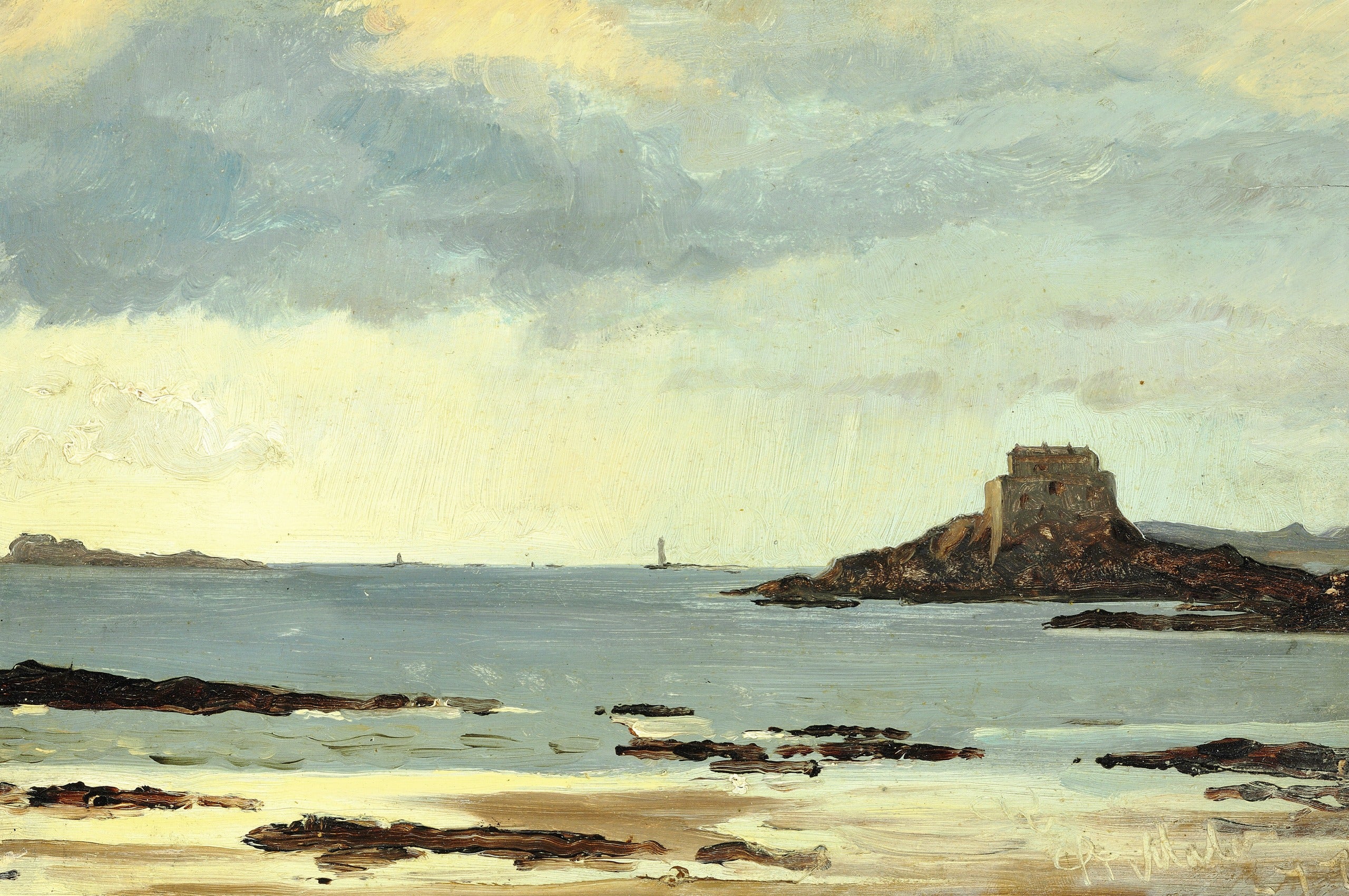 Étude de la plage par temps gris à Saint-Malo - Peder Severin Krøyer